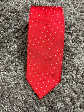 Dockers Classic Red Polka Dot Tie White Dots Formal Business Wedding Casual